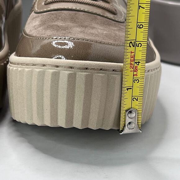 Gabor 53.203.14 Patent Leather/Suede Sneakers Lace-Up Metallic/Tan Women 9 NWB - Picture 9 of 13